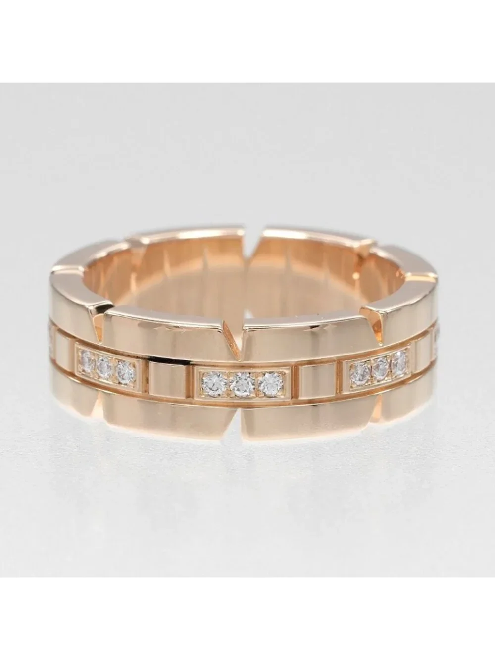Cartier Tank Francaise 18k Pink Gold Diamond Ring
